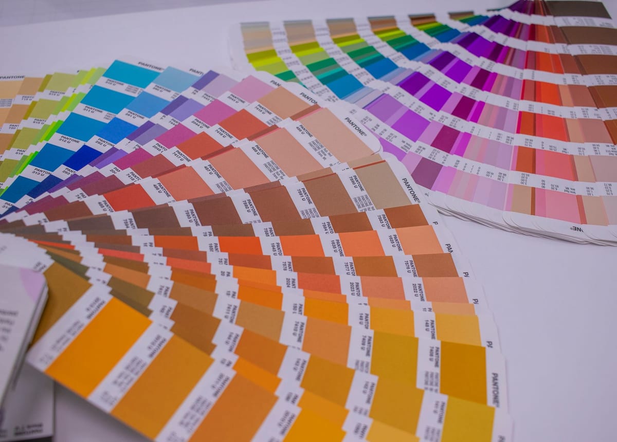 Colour reference swatches used in print production